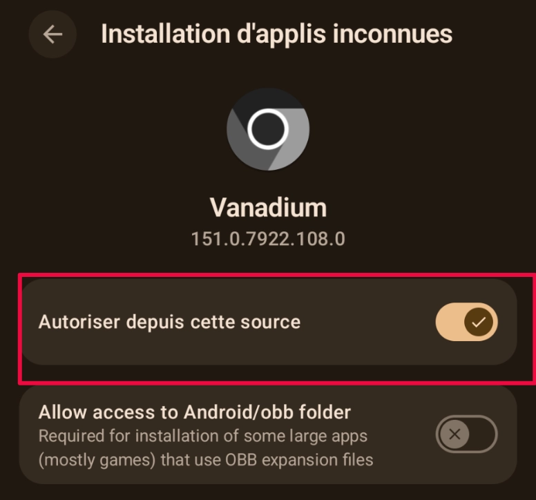 Autoriser Vanadium