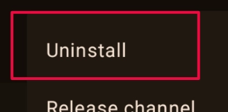 Uninstall