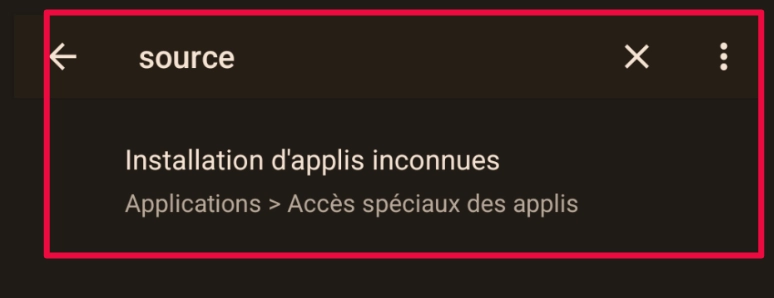 Recherche de source